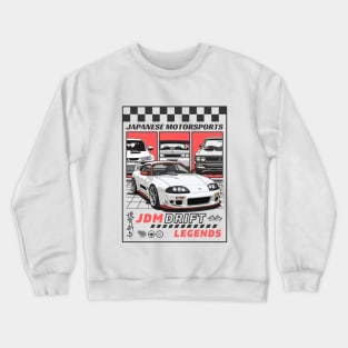 Retro Comic Japanese Racing Supra JDM Crewneck Sweatshirt